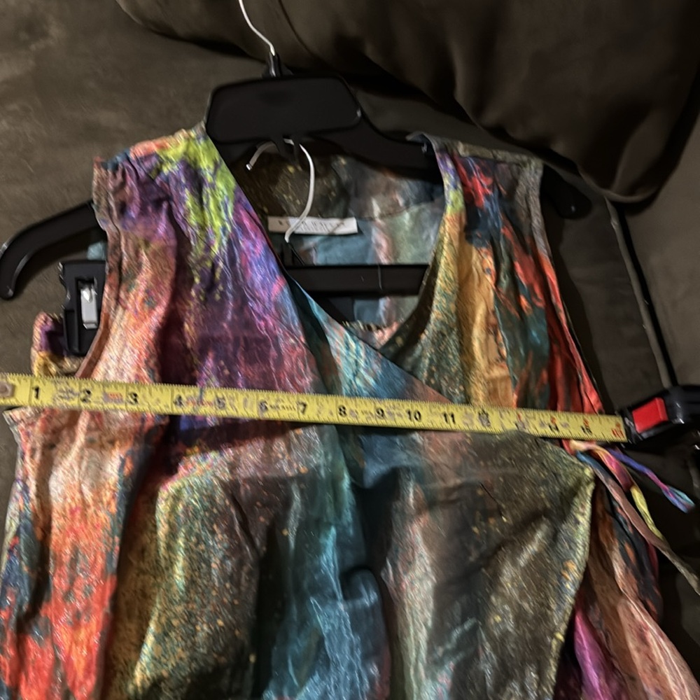 Bryn Walker women Zen Multicolor Layered Taffeta Vest and pants set - Picture 15 of 17
